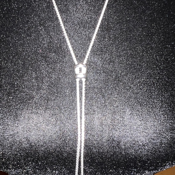 Kendra Scott Silver Lariat Choker Adjustable Necklace - Picture 13 of 15